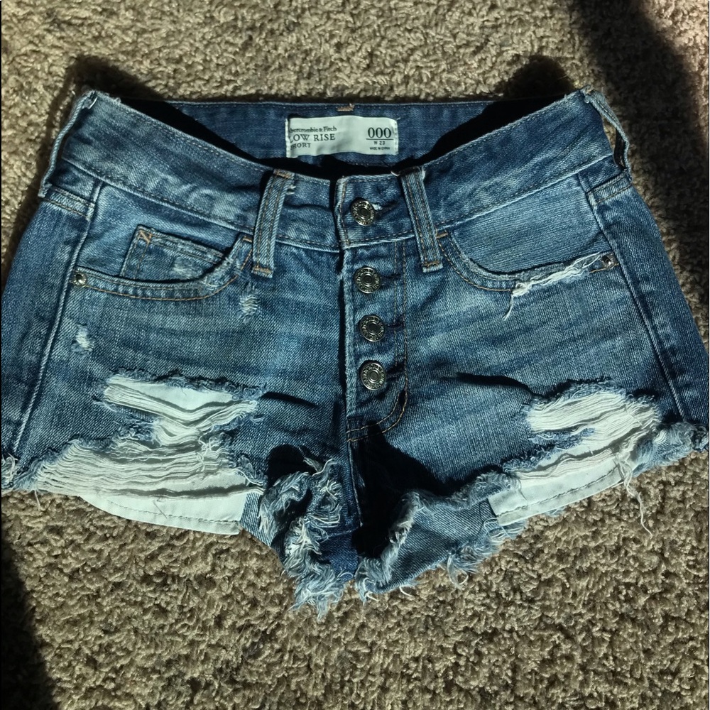 a&f jean shorts